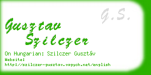gusztav szilczer business card