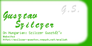 gusztav szilczer business card